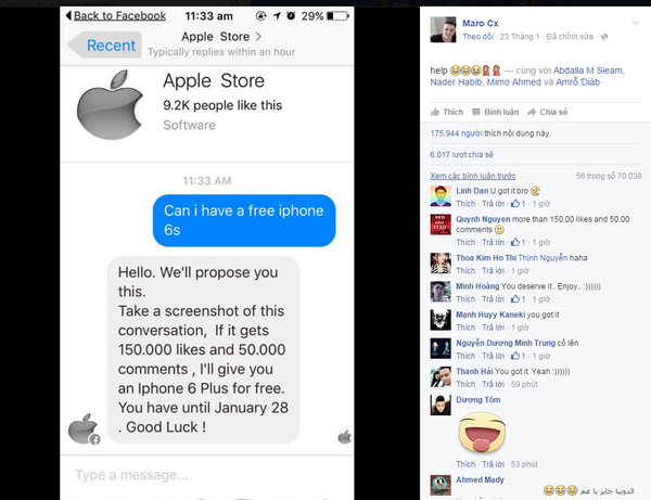 Nhờ sức mạnh của cư dân mạng Việt, trai đẹp Ai Cập này có thể nhận được iPhone 6S miễn phí - Ảnh 2.