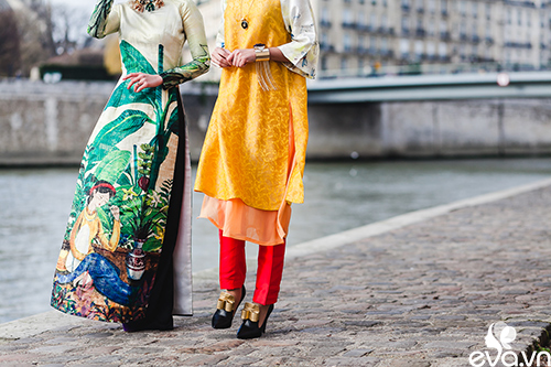 Nao lòng ngắm áo dài Việt tha thướt trên đường phố Paris - 14