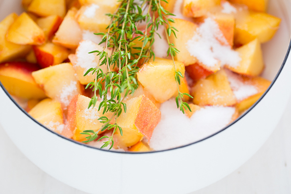 Peach Thyme Syrup Ingredients