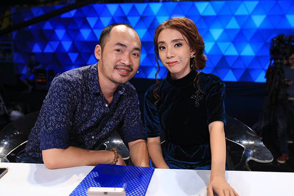Hai vợ chồng nghệ sĩ Tiến Luật - Thu Trang.