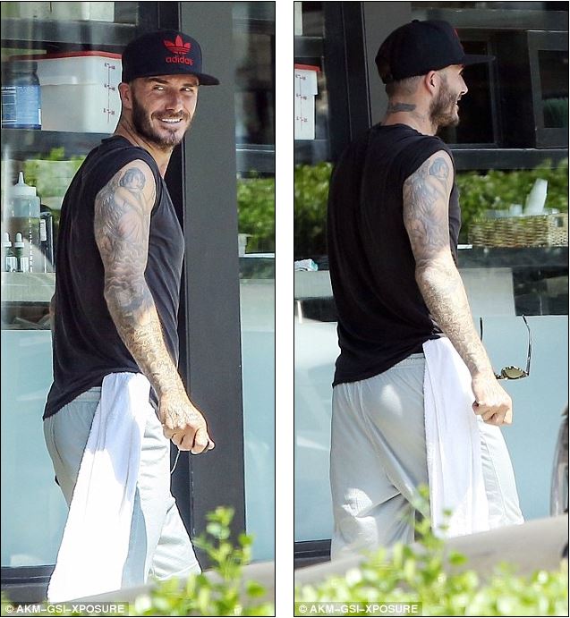 David Beckham bị bắt gặp cười đùa với gái lạ khi vắng Victoria - Ảnh 4.