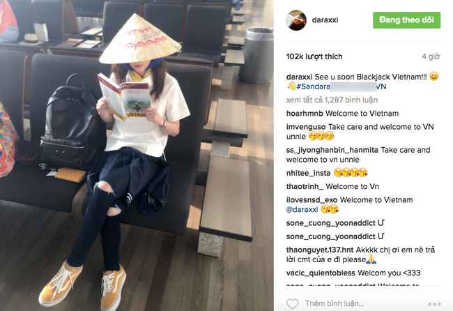 Dara (2NE1) khoe ảnh đội nón lá và đọc sách tìm hiểu về Việt Nam, chuẩn bị đổ bộ sân bay Tân Sơn Nhất - Ảnh 1.