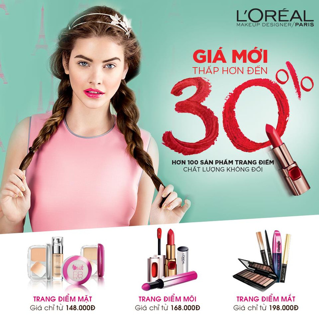 Hơn 100 sản phẩm trang điểm L’Oréal Paris có giá mới thấp hơn đến 30% - Ảnh 1.