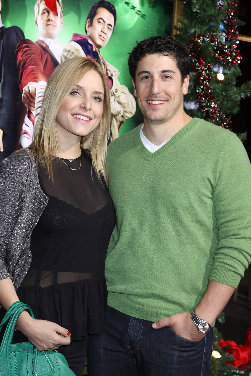 Jason Biggs and wife Jenny Mollen at the HAROLD & KUMAR 3D CHRISTMAS at the Grauman's Chinese Theater, Hollywood, California, November 2, 2011. Photo Credit Sue Schneider_MGP Agency