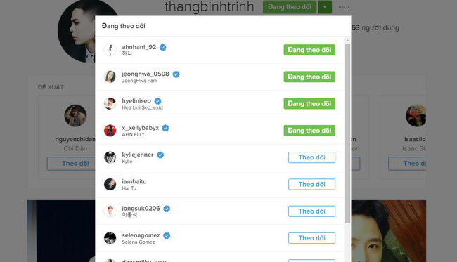 Cứu EXID khỏi biển fan, Trịnh Thăng Bình được thành viên của nhóm theo dõi trên Instagram - Ảnh 3.