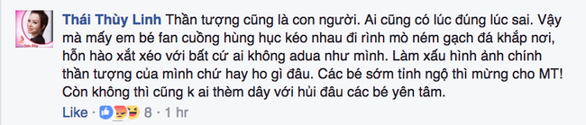 Thái Thùy Linh đá xoáy Mỹ Tâm: Ai cũng có lúc nóng giận mất khôn - Ảnh 2.