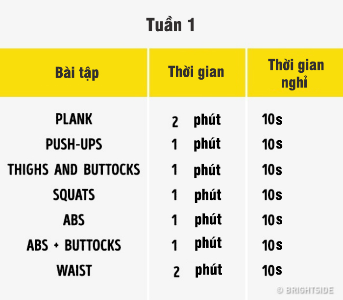 7 bài tập siêu dễ giúp nàng &#34;lột xác&#34; hoàn toàn vóc dáng chỉ trong 4 tuần - 8