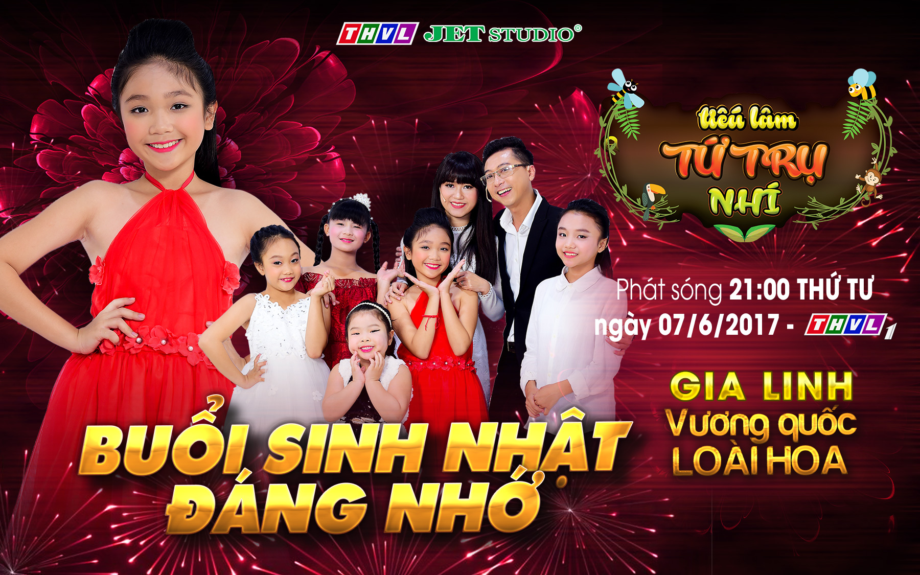 poster Gia Linh - Buổi sinh nhật đáng nhớ - VQ Loài hoa