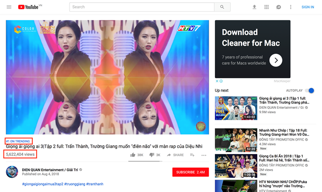 giong ai giong ai mua 3 lifestyle 1 Giọng Ải Giọng Ai mùa 3 liên tiếp lọt Top 1 Trending Youtube 