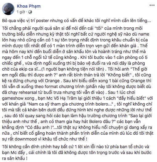 Karik bất bình vì không được đối xử tôn trọng trong hậu trường, bị gọi là ca sĩ hát Bolero - Ảnh 2.