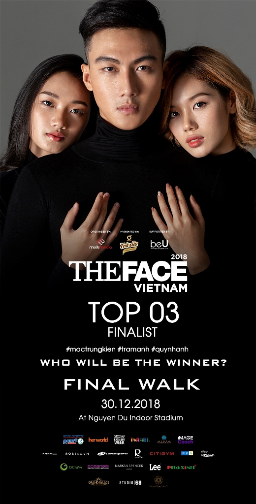 POSTER TOP 3 FINAL WALK THE FACE VIETNAM 2018