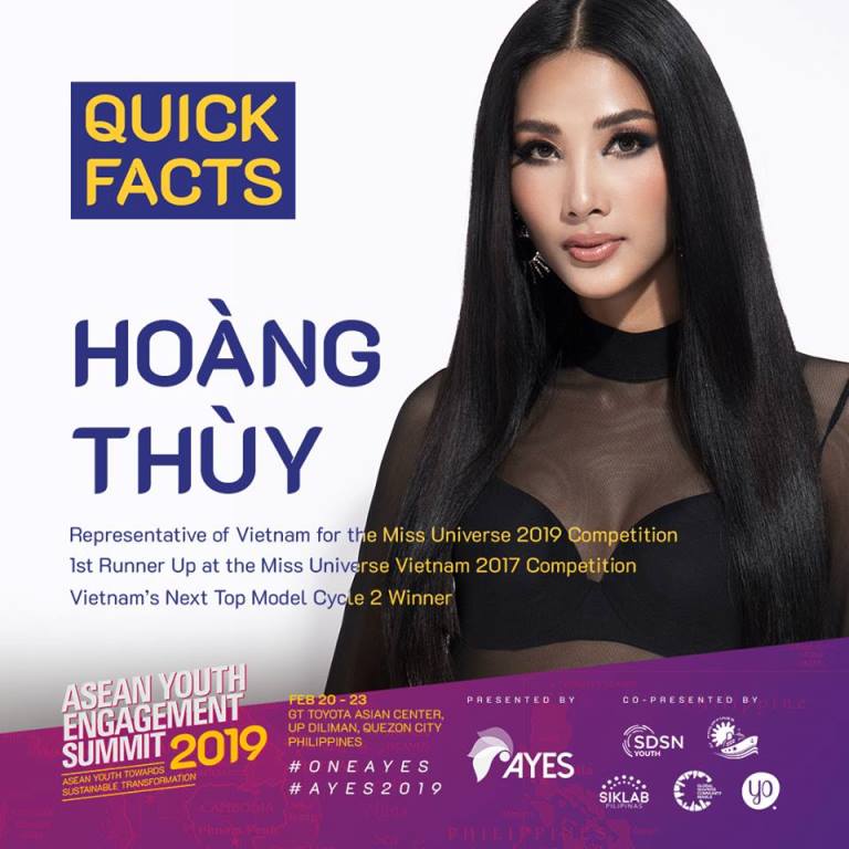 Hoang Thuy tro thanh dien gia AYES 2019