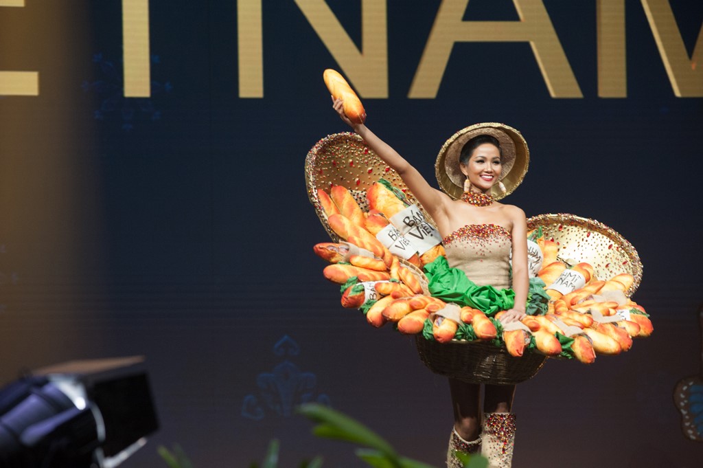 H'Hen Nie, Miss Vietnam 2018 on stage during the National Costume Show, an international tradition where contestants display an authentic costume of choice that best represents the culture of their home country, on December 10th at Nongnooch Pattaya International Convention Exhibition (NICE). The Miss Universe contestants are touring, filming, rehearsing and preparing to compete for the Miss Universe crown in Bangkok, Thailand. Tune in to the FOX telecast at 7:00 PM ET live/PT tape-delayed on Sunday, December 16, 2018 from the IMPACT Arena in Bangkok, Thailand to see who will become the next Miss Universe. HO/The Miss Universe Organization