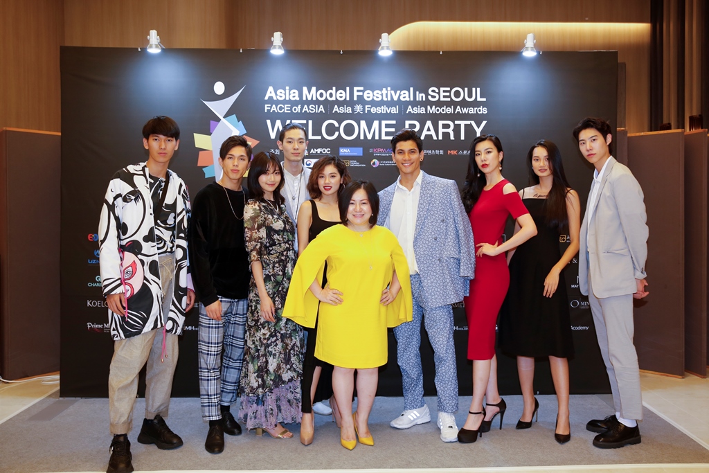 Bà Trang Lê và top 3 cùng những người mẫu các nước châu Á tại Welcome party của Asia Model Festival