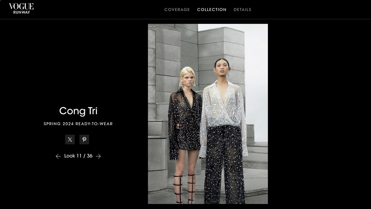 6. Huỳnh Tú Anh xuất hiện ấn tượng trên tạp chí Vogue Mỹ trong BST Cong Tri Spring 2024 Ready-to-wear(1) lớn