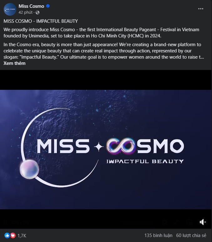 Fanpage Miss Cosmo lớn